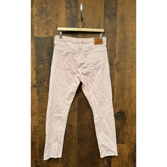 Levis Women’s 501 Pink Denim Jeans Straight Size 30x30 EUC - Picture 3 of 6